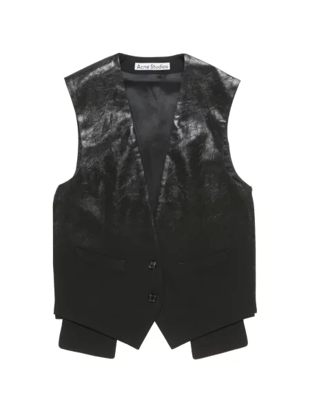Vestă Acne Studios cu decolteu în V negru