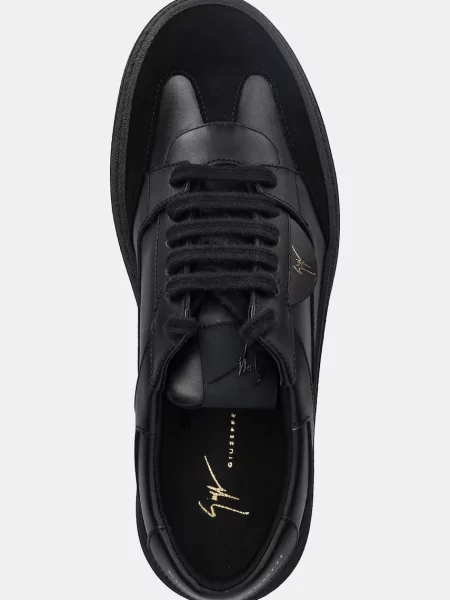 Кожаные кроссовки Giuseppe Zanotti черные