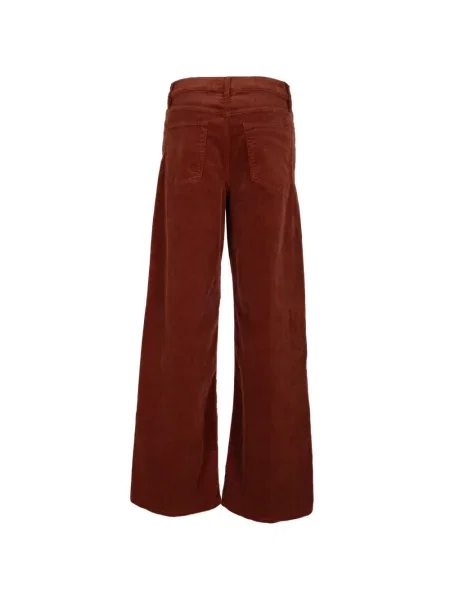 Pantaloni palazzo Frame de catifea cord maro
