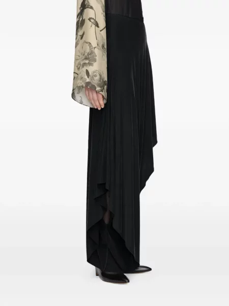 Fustă midi Maison Margiela asimetrică drapată negru