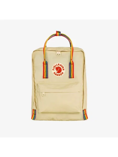 Рюкзак Fjallraven Rainbow великий з принтом бежевий