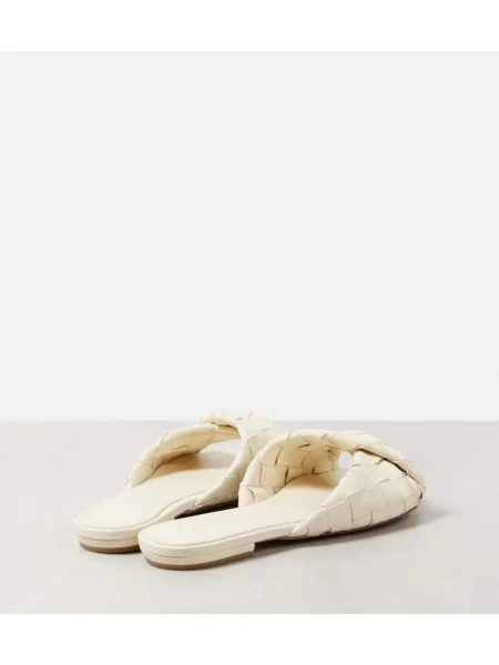 Кожени сандали Bottega Veneta бежово