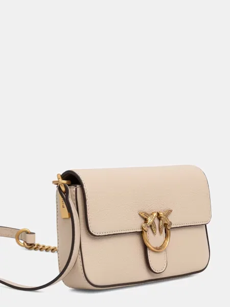 Pinko crossbody kabelka dámska kožená béžová
