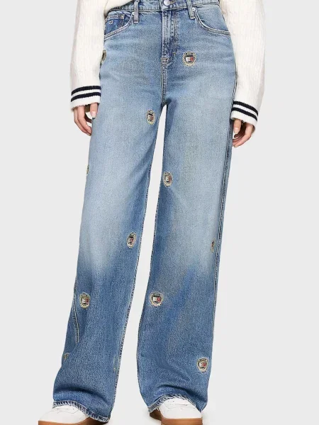 Джинси Tommy Jeans з принтом блакитні