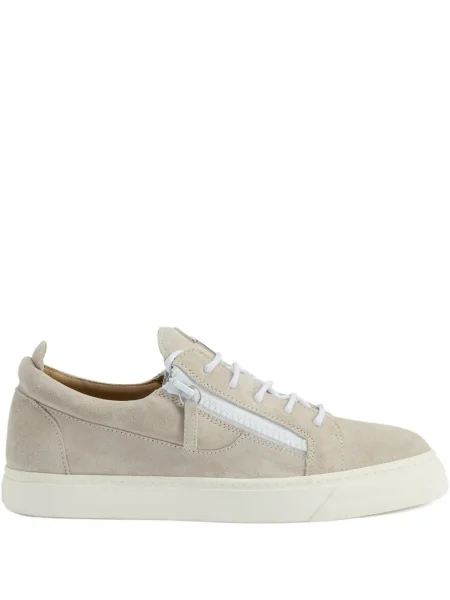 Sneakerși Giuseppe Zanotti din piele de căprioară gri