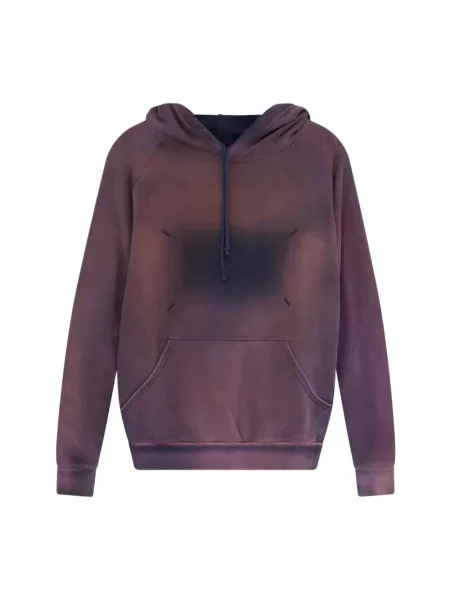 Bluza z kapturem Maison Margiela z kapturem fioletowa