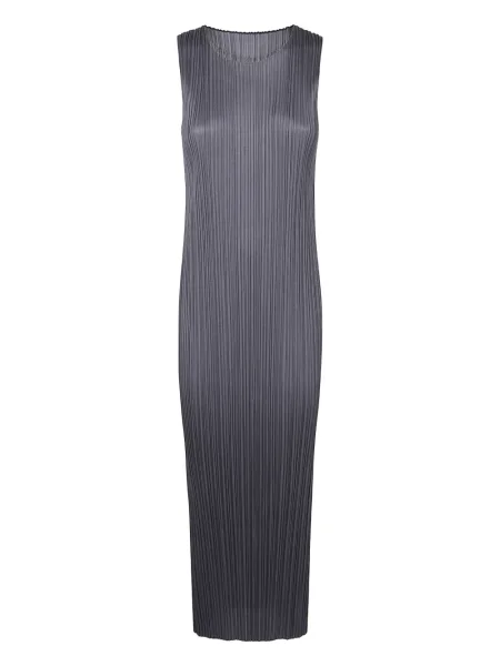 Rochie Pleats Please Issey Miyake plisată de costum gri