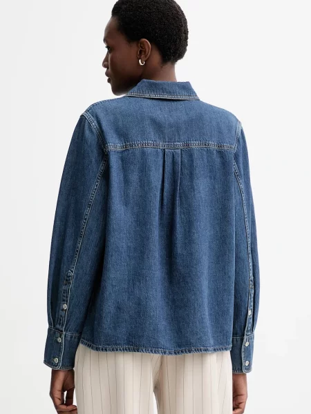 Rag & Bone farmer blúz sima kék