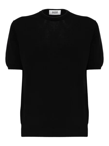 Tricou Alpha Studio scurt negru