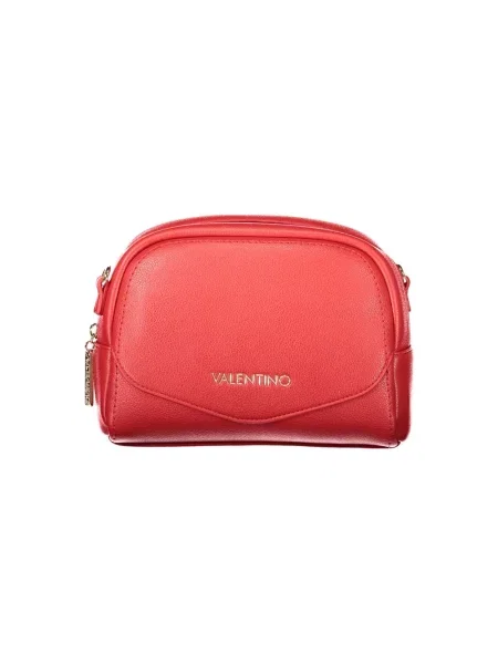 Lniana torebka Valentino Bags czerwona