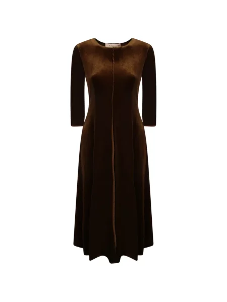 Rochie midi Blanca Vita de catifea verde
