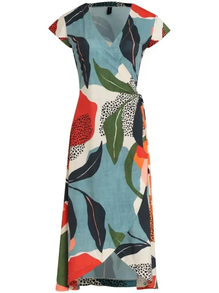 Rochie midi Lygia & Nanny până la genunchi de costum albastru