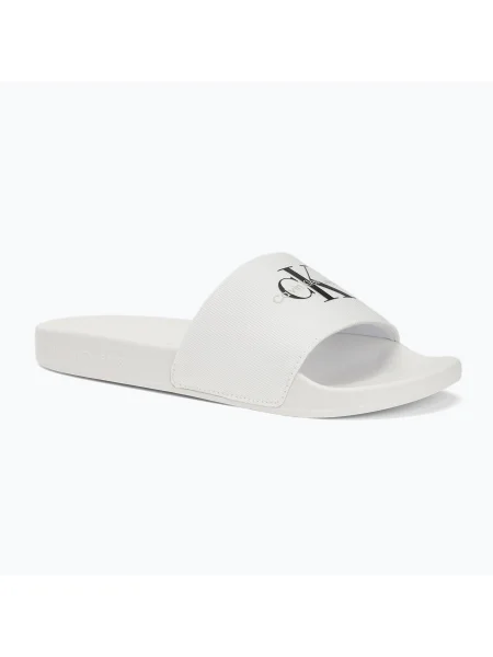 Дамски чехли Calvin Klein Slide Monogram Wn bright white/ black бяло