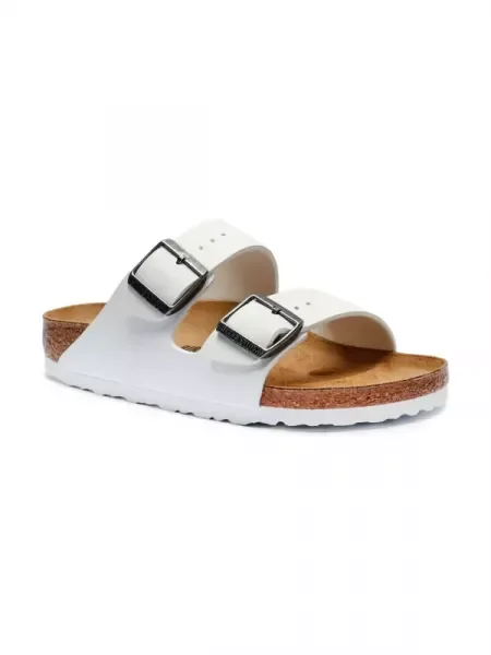 Birkenstock Bőr papucs Arizona fehér