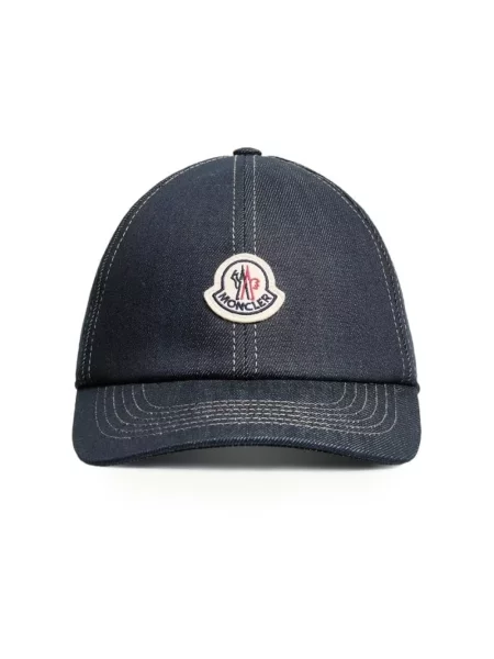 Czapka z daszkiem Moncler z logo niebieska