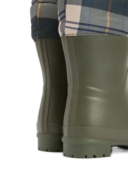 Botine Barbour în carouri cu cordon verde