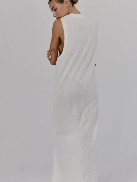 Макси платье Muuv бежевое