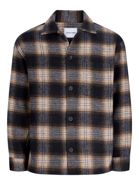 JACK & JONES Cămașă JJESOHO OLLIE albastru noapte / ombră alb