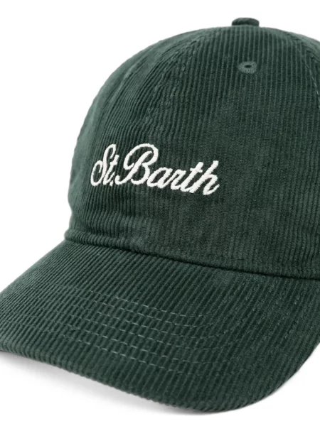 Șapcă Mc2 Saint Barth cu broderie de catifea cord verde