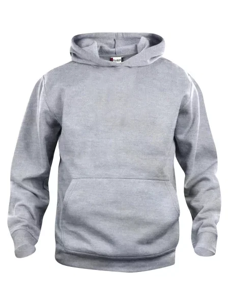 Clique Basic Hoody Junior bluza z kapturem melanż – grey melange szary