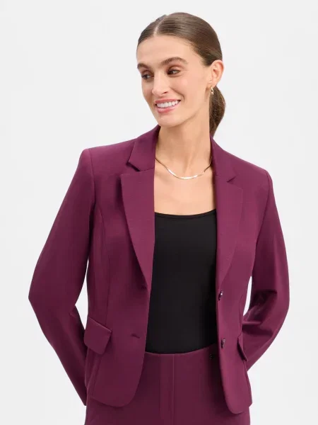 Marynarka w kratę o kroju slim fit z z patką Marc Cain