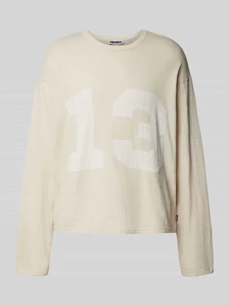 Sweter z dzianiny z obniżonymi ramionami Review