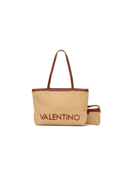 Pletená kabelka Valentino Bags béžová