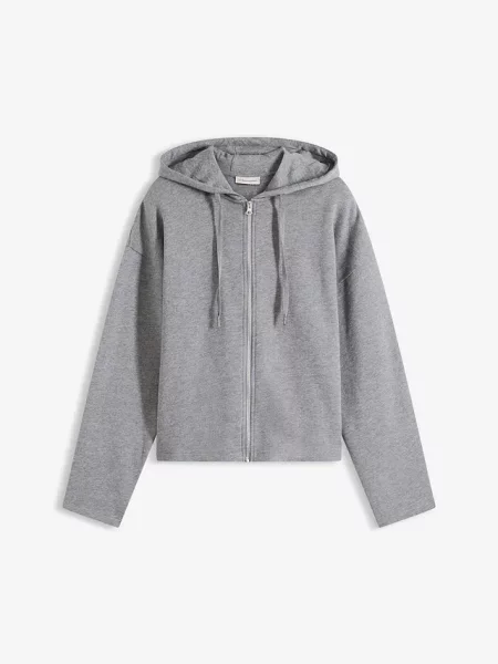 Bluza rozpinana z bawełną organiczną szara
