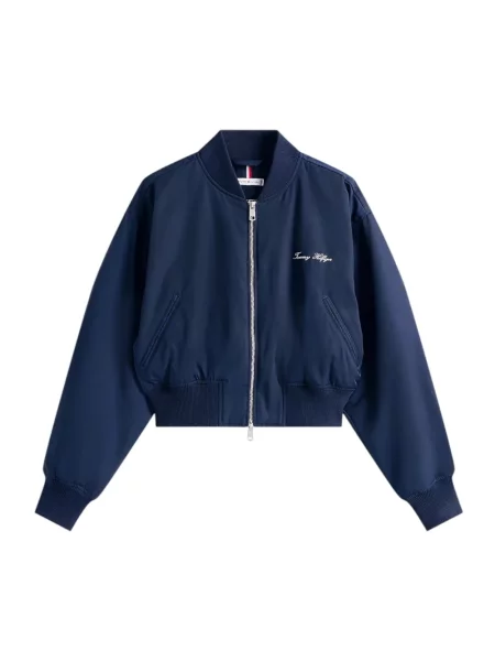 Kurtka Tommy Hilfiger o krotszym kroju niebieska