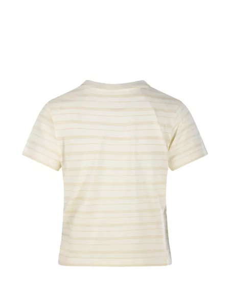 Tricou Maison Kitsune cu broderie cu dungi
