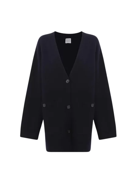 Długi kardigan Toteme wełniany niebieski