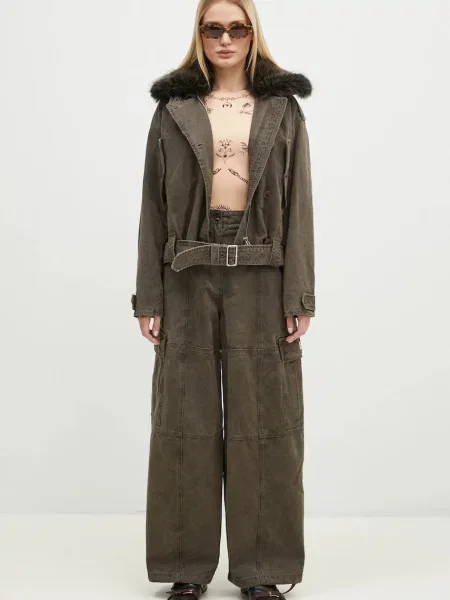 Куртка Kenzo Dyed Canvas Comber перехідна коричневий