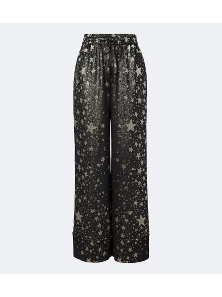 Hedvábné kalhoty Dolce&gabbana černé