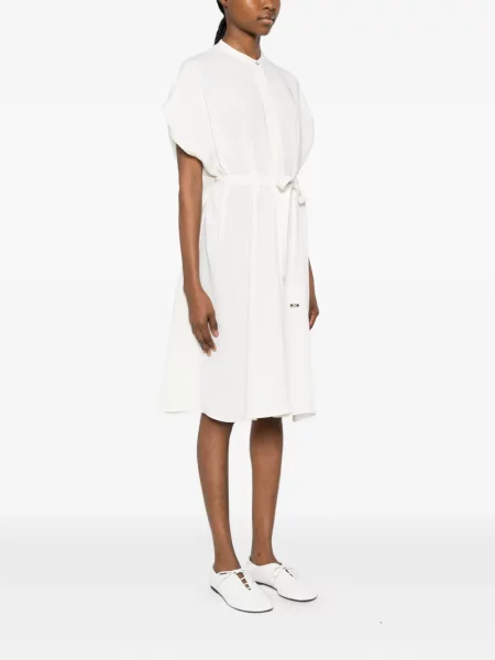 Gulerat rochie midi Herno alb