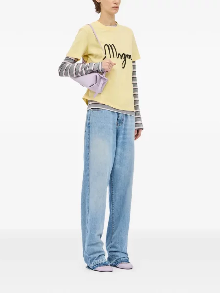 Tricou Msgm cu imagine galben