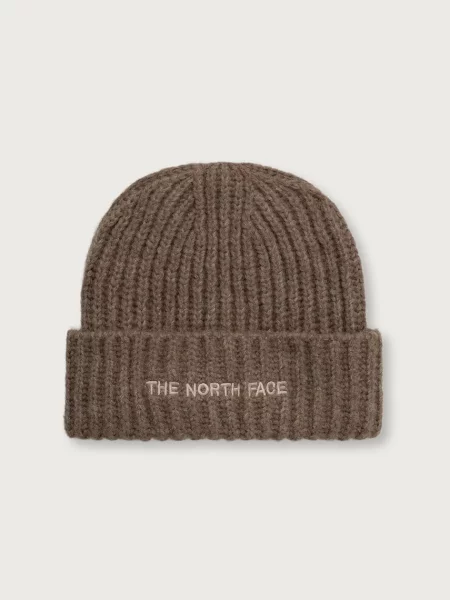 The North Face beanie kapa za žene s dodatkom merino vune Fohair smeđa