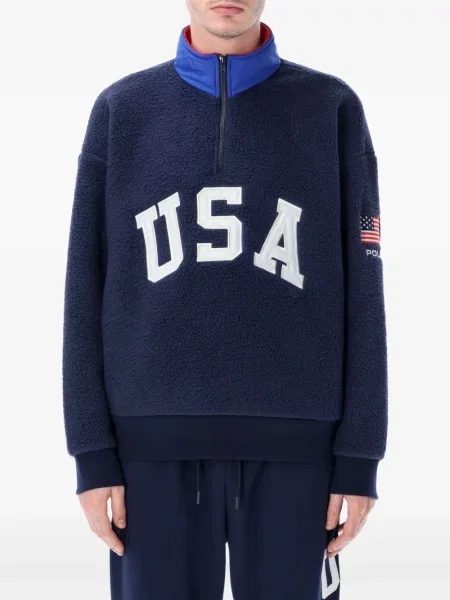 Пуловер Polo Ralph Lauren от филц кафяво