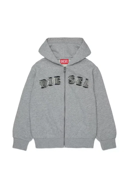 Bluza z kapturem dziecięca Diesel szara