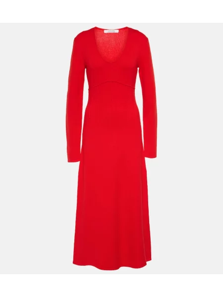 Rochie midi Dorothee Schumacher tricotate până la genunchi de costum roșu
