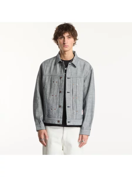 Jachetă Dime Pleated Denim Jacket Reversed Indigo L