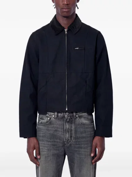 Gulerat geacă Vetements de catifea cord negru