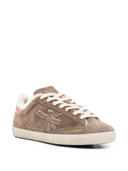 Sneakerși Premiata din piele de căprioară maro