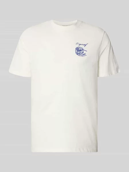T-shirt z nadruk z motywem model EGEBJERG' Casual Friday biała