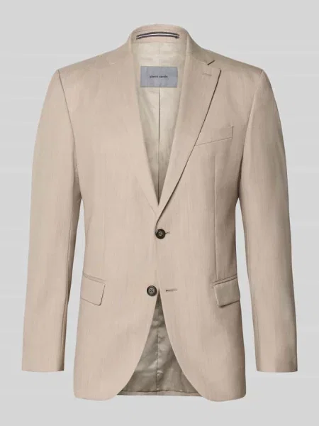 Marynarka na 2 o kroju slim fit z mieszanki żywej wełny model Grant' Pierre Cardin beżowa