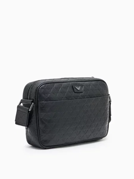 Кожаная сумка Emporio Armani черная