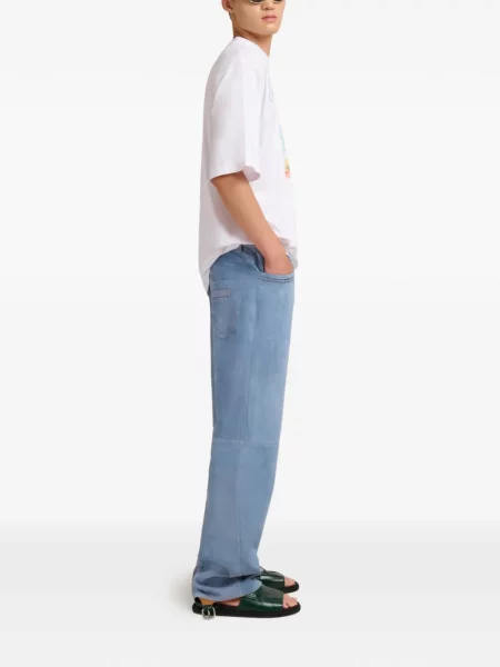 Pantaloni Marni cu 5 buzunare albastru