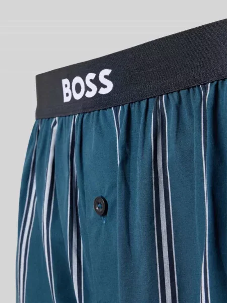 Bokserki o kroju slim fit z czystej bawełny w zestawie 2 szt. Boss niebieskie