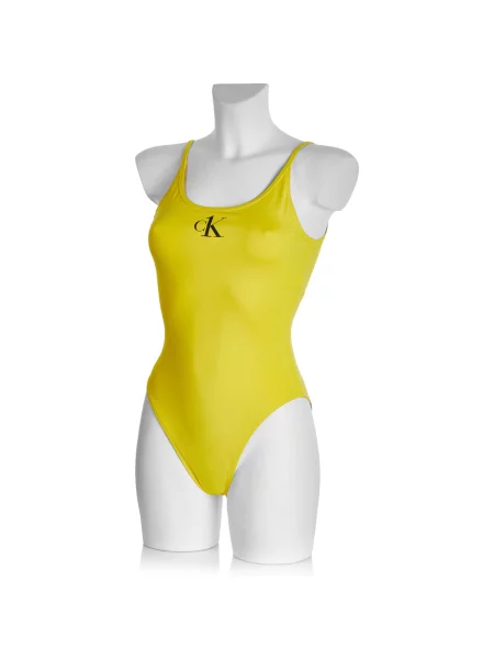 Costum de baie Calvin Klein Jeans galben