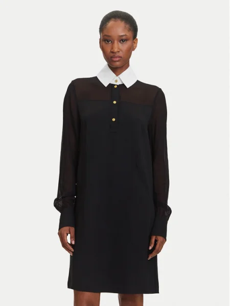 KARL LAGERFELD Rochie tip cămașă negru