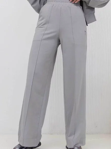 Брюки с высокой посадкой сірі
